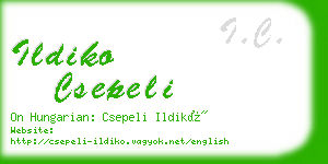 ildiko csepeli business card